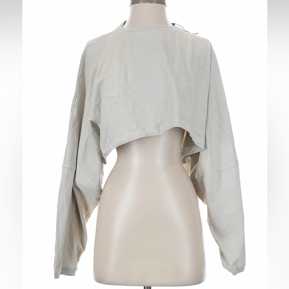 Joah Brown Slouchy Long Sleeve Crop Top - Picture 6 of 10